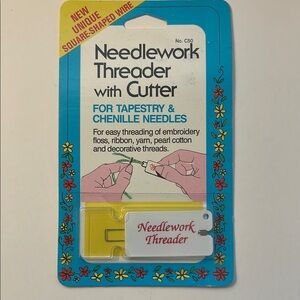 Needlework Threader with Cutter